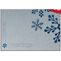 Season's Greetings Silver & Blue Holiday Greeting Card (5"x7")